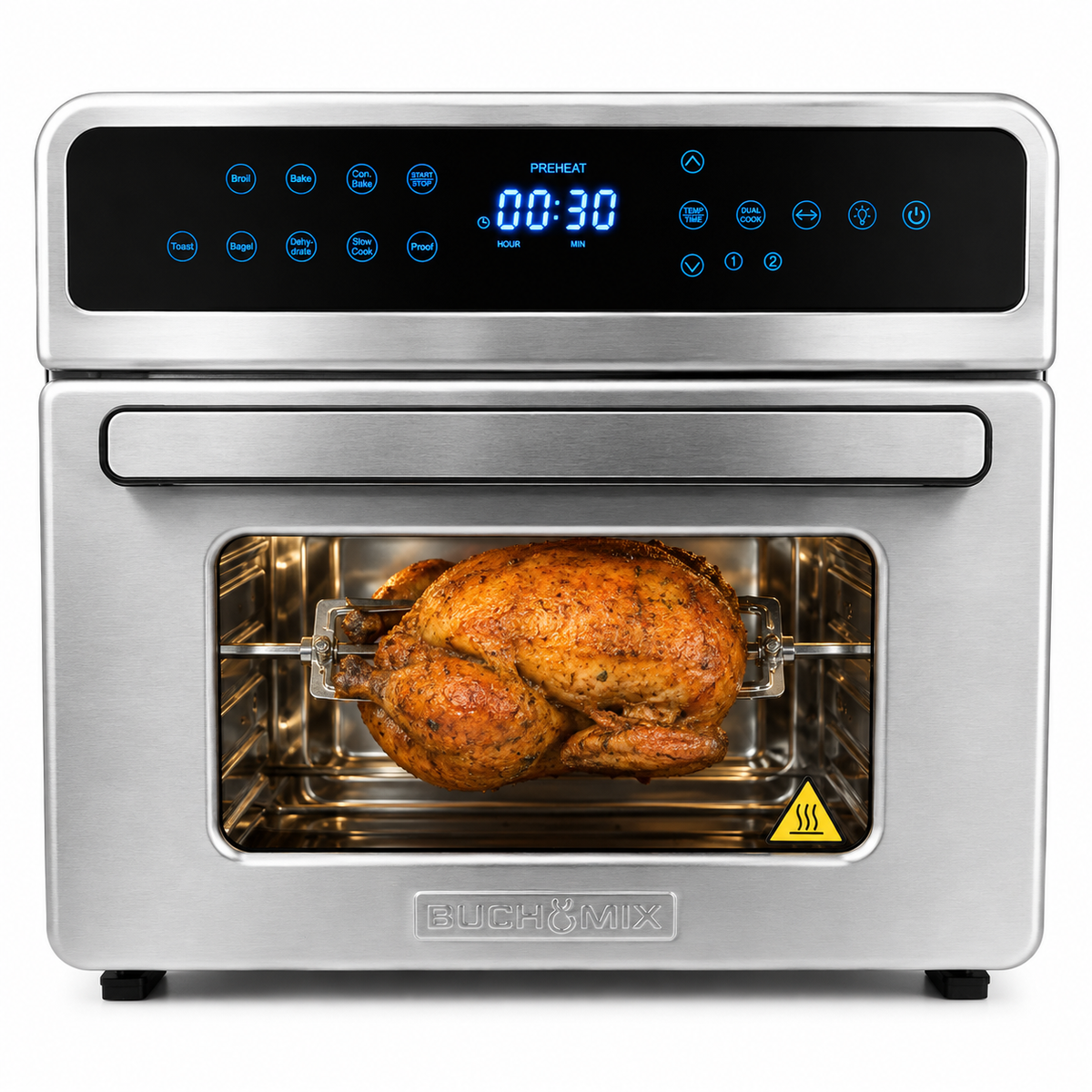 All in One Air fryer Oven with Stainless Steel Interior & Accessories