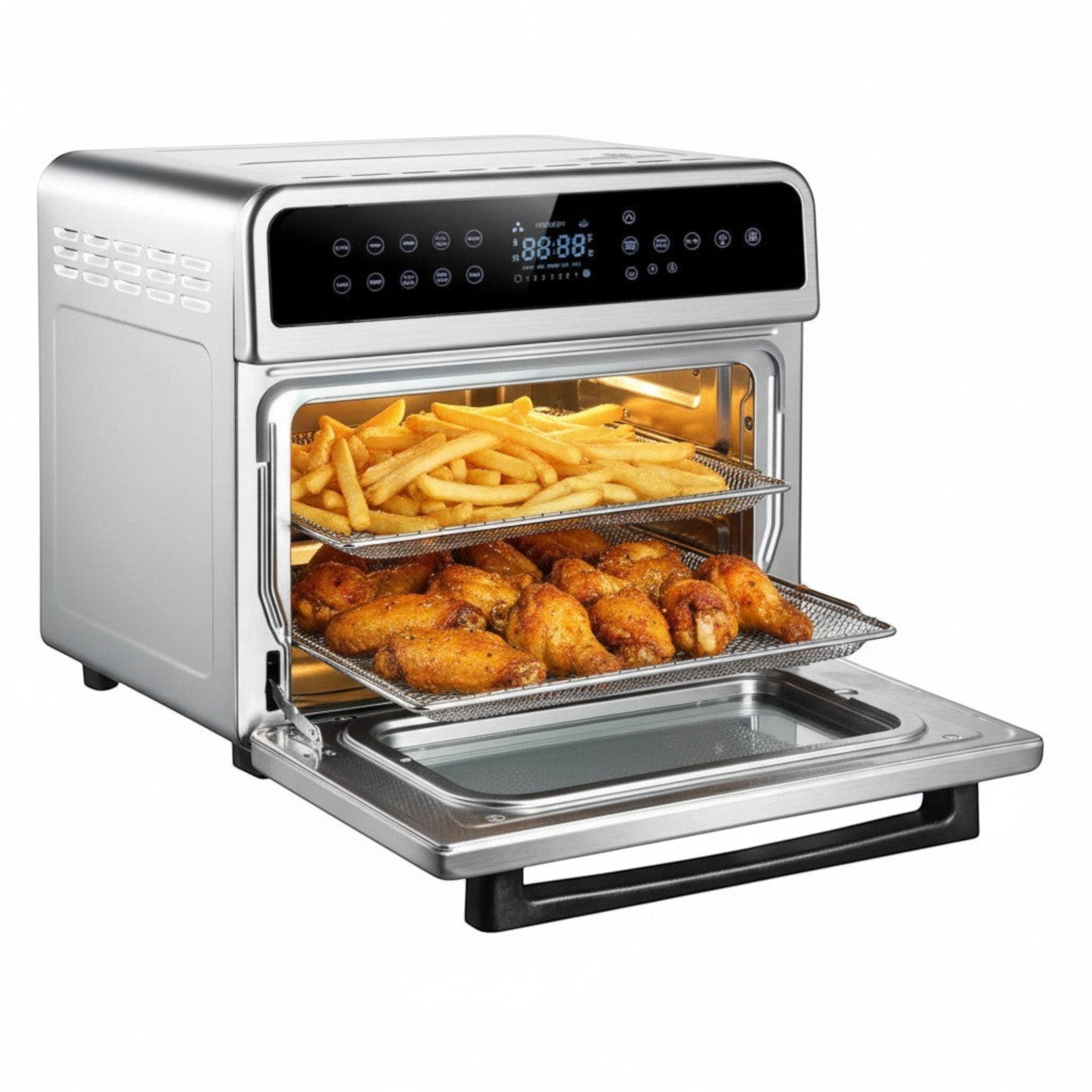 All in One Air fryer Oven with Stainless Steel Interior & Accessories