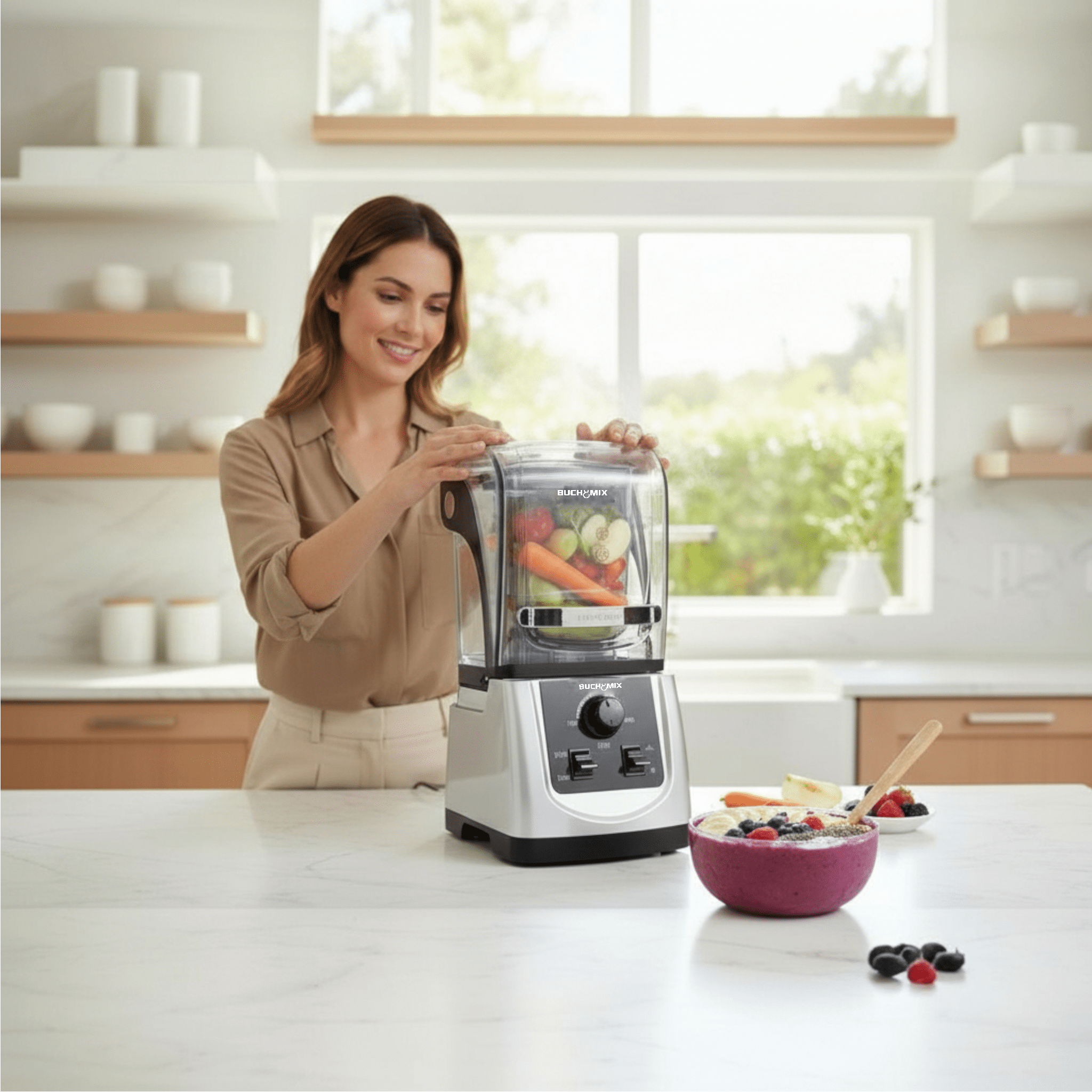 Ultra Heavy Duty Soundproof Blender With Manual Control - BX210 - Buchymix UK