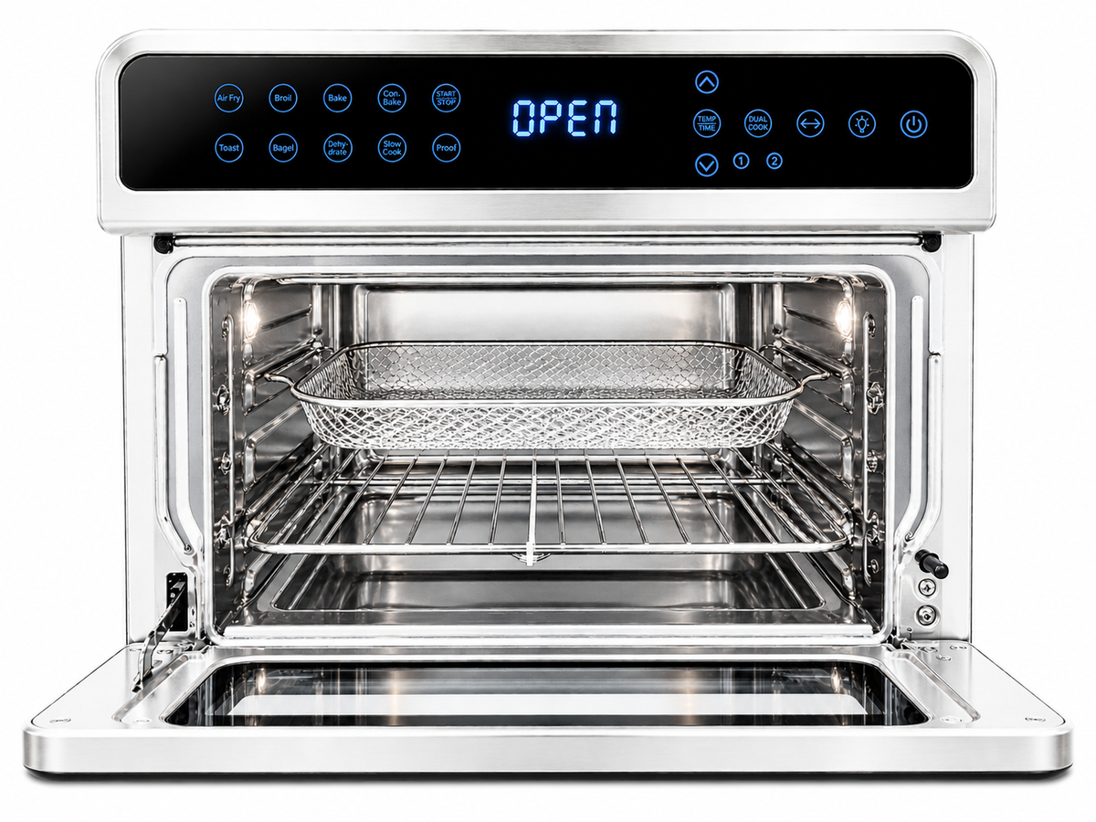 All in One Air fryer Oven with  Stainless Steel Interior & Accessories