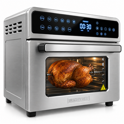 All in One Air fryer Oven with  Stainless Steel Interior & Accessories