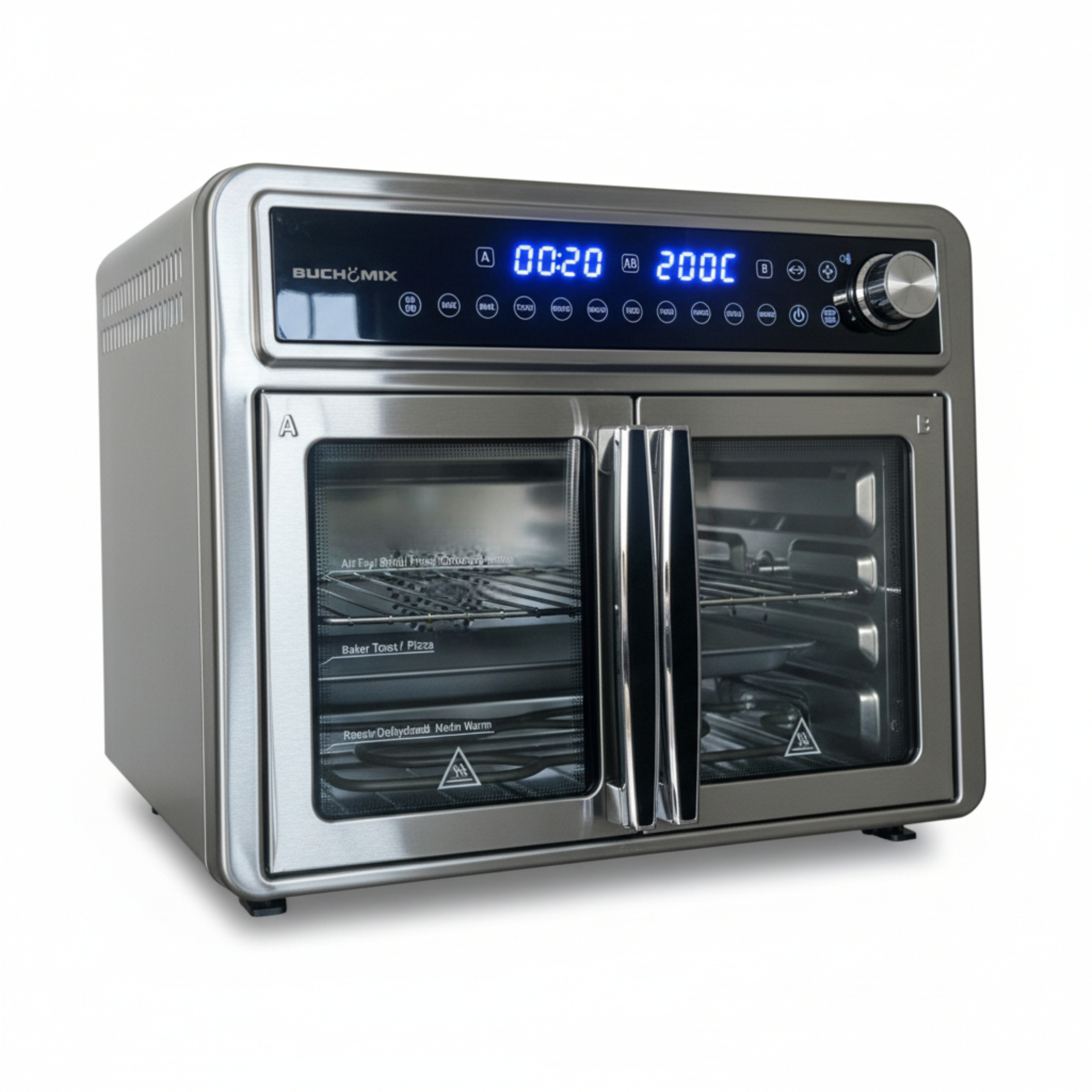 All Round Stainless Steel Dual Compartment XL French Door Air Fryer Oven Toaster 30quarts