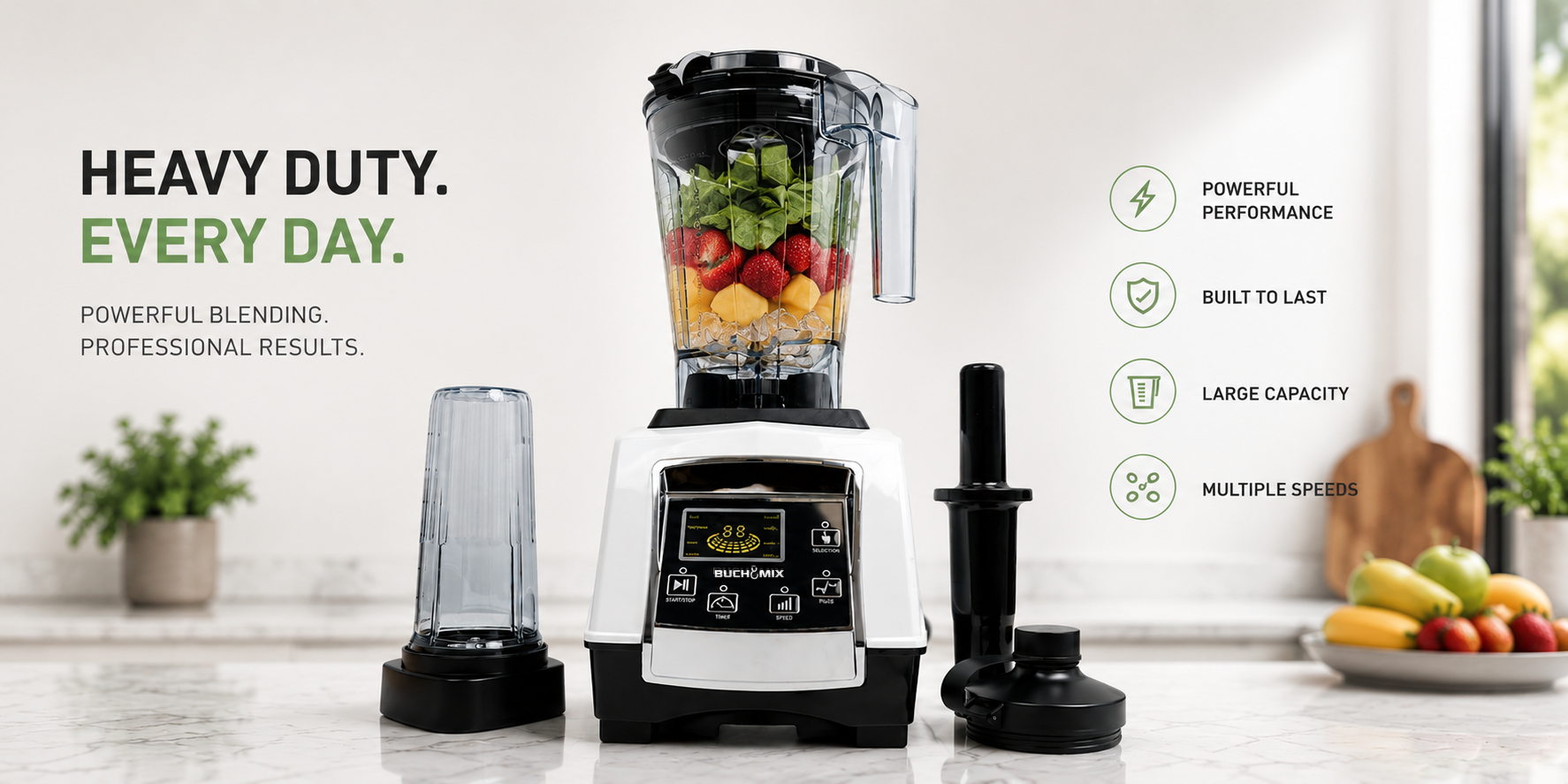Ultra Heavy Duty Turbocrush Blender - BPA Free -BX350