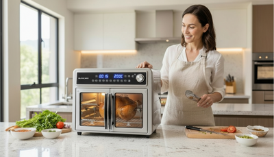 All Round Stainless Steel Dual Compartment XL French Door Air Fryer Oven Toaster 30quarts