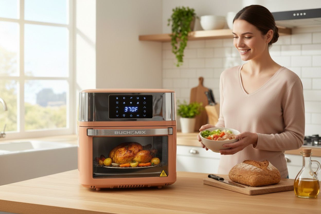 Multifunction Smart Air Fryer with Stainless Steel - Interior and Accessories