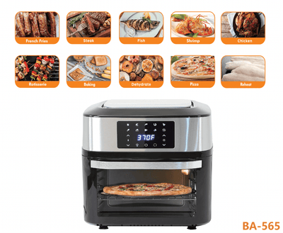 Multifunction Smart Air Fryer with Stainless Steel - Interior and Accessories