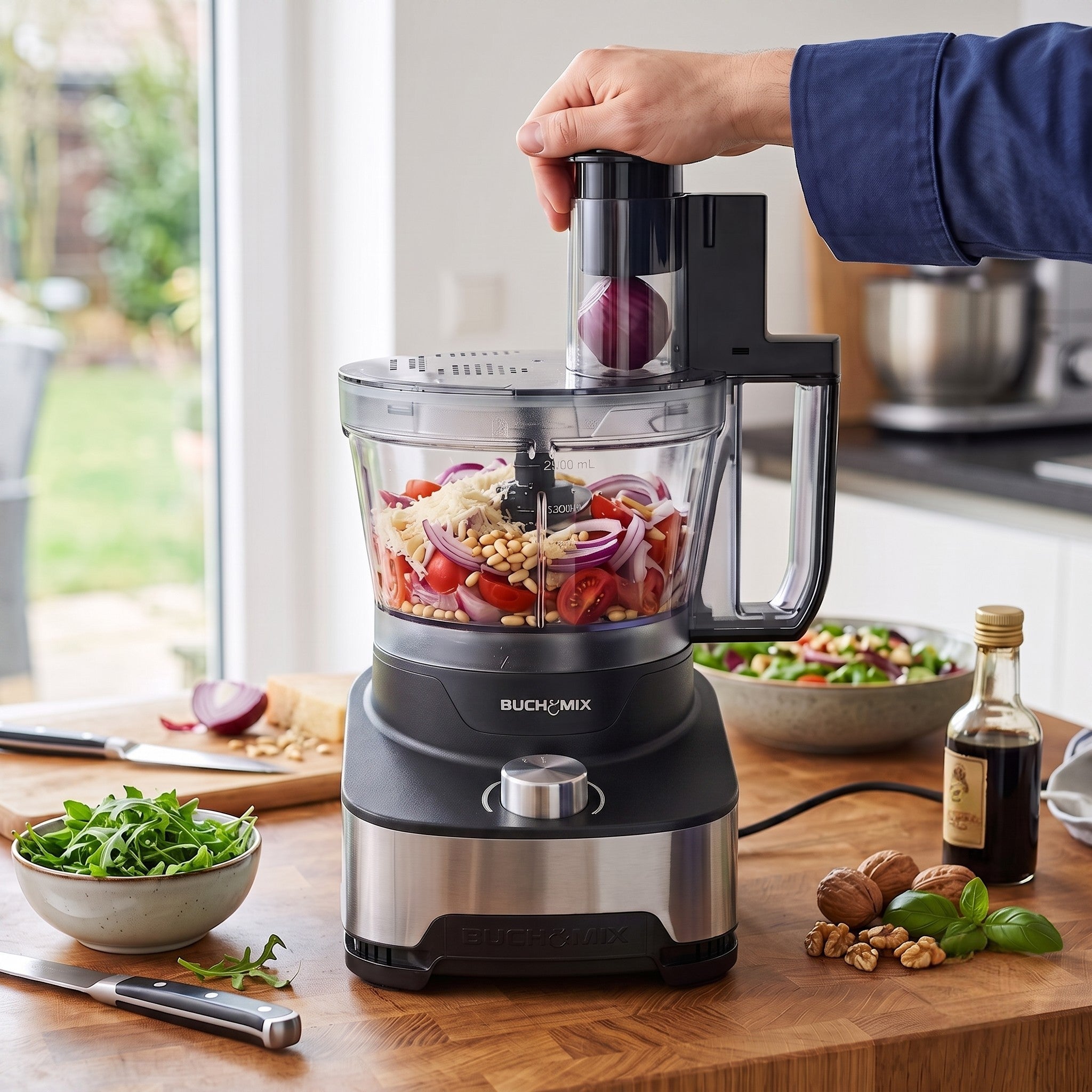 Large Capacity Multifunction Pro Food Processor With Unbreakable Bowl
