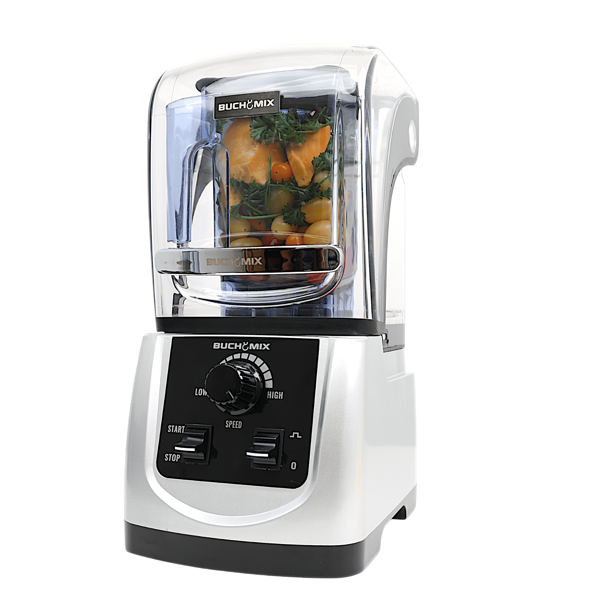 Ultra Heavy Duty Soundproof Blender With Manual Control - Silver - Buchymix UK