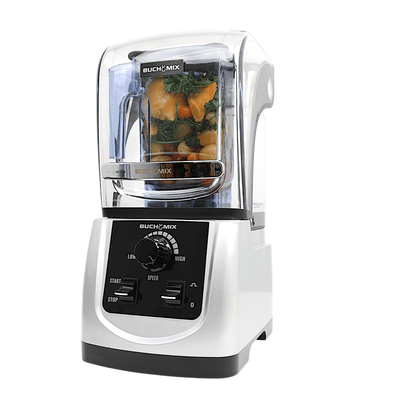 Ultra Heavy Duty Soundproof Blender With Manual Control - Silver - Buchymix UK